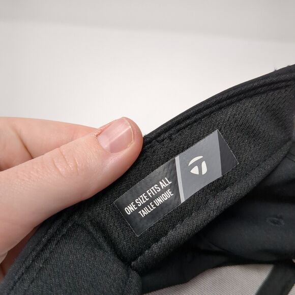 TaylorMade Strapback Golf Hat Black One Size Adjustable Embroidered Polyester - Picture 8 of 9